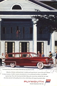 1953 Plymouth Savoy: Meadow Brook Polo Club Long Island Vintage Print Ad - Picture 1 of 1