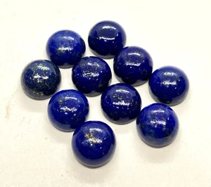 AAA Natural Lapis Lazuli Round Flat Back Loose Gemstone For Making All Jewelry - Picture 1 of 18