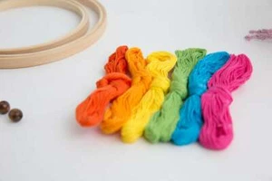 Embroidery Floss Thread Cross Stitch Kit Braid Bracelet RAINBOW color 42 skeins - Picture 1 of 7