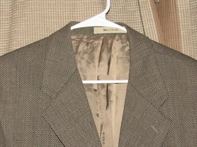 Abrigo Deportivo Blazer De Colección Ralph Lauren Para Hombre Talla 44 Reg Tostado Negro Lana Espiga Foto 1 de 4