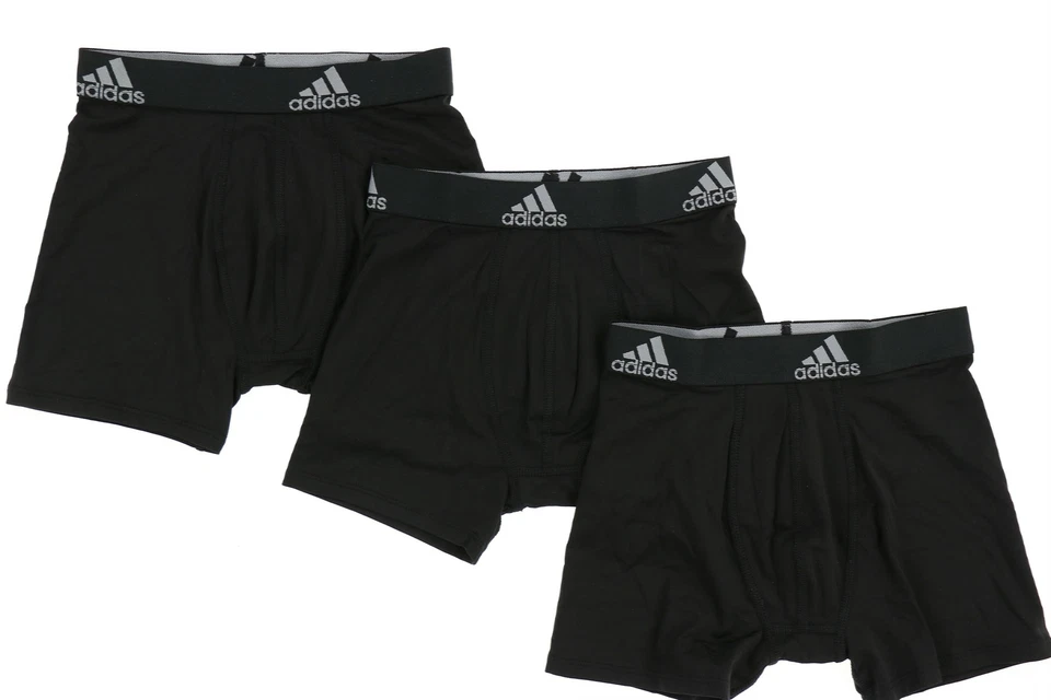 Adidas 242336 Boys Kids Underwear 3-Pack Boxer Brief Black Size Medium/10-12 - Image 1 of 2