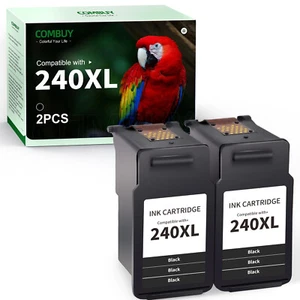 Cartuchos de tinta negra 2UNK 240XL para Canon PIXMA MG2220 MG3222 MX3620 MX452 MX512 - Imagen 1 de 8