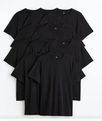 10-pack Regular Fit Crew-neck T-shirts Color Black Size Medium NWT Free Shipping - Image 1 of 3