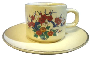 Vintage Japanese Floral Design Cup and Saucer - Picture 1 of 5