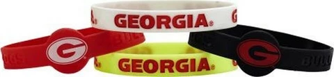 Georgia Bulldogs Silicone Bracelets 4 Pack Thin [NEW] NCAA Jewelry Bracelet Cover