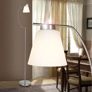 Piantana Lampada Sala Pranzo Vetro a Luce Indiretta 1 Fiamma LED H 145 CM - Foto 1 di 2
