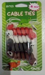 BYTES Brand Cable Ties by Tzumi 4 pack New Free Shipping - Picture 1 of 2