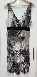 Frank Lyman Design Womens Sleeveless Abstract Print Stretch Dress Size 12 - Picture 1 of 8