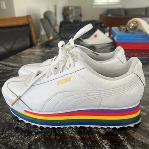 Puma Roma Amor Rainbow Plateau Sneaker Damen Größe 7 US 373647-01 - Bild 1 von 14