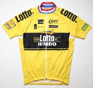 LOTTO JUMBO BIORACER CYCLING SHIRT JERSEY TRIKOT MAILLOT YELLOW FULL ZIP MEN L 4 - Picture 1 of 10
