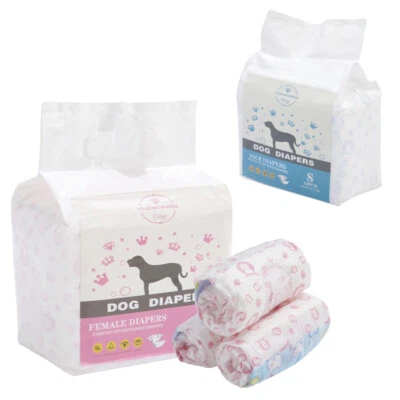 LIFELOOK Female Male Wrap Dog Diapers Disposable Nappies Leak Proof Puppy Sanitary Diaper