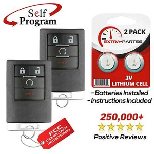 2 Remote Start Fob 4btn for 2007 2008 2009 Cadillac SRX - Picture 1 of 1
