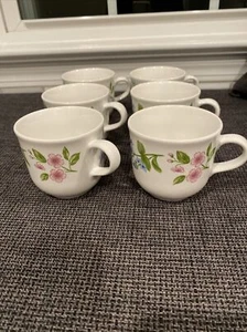 NEW CORELLE DELICATE ARRAY COFFEE CUPS SET OF 6 RETIRED PATTERN - Picture 1 of 4