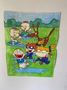 Rug Rats Laminated poster hand marker and pencil portrait one Tommy and Angelica - Picture 1 of 4