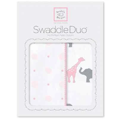 Nuevo SwaddleDesigns Swaddle 2 Mantas Swaddle Duo CIRCO DIVERTIDO ROSA Bebé niña  Foto 1 de 2