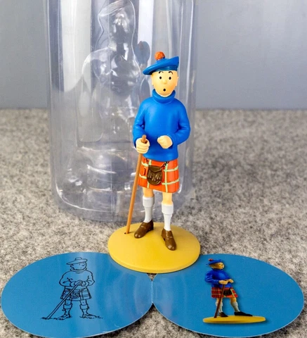 Tintin Figurine Moulinsart 42192 Tintin & Kilt Black Island Officielle Figure 22 Cover