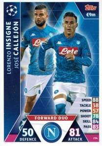 Topps Match Attax Champions League Mappa No. 234 Insigne / Callejon Ssc Napoli - Picture 1 of 1