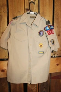 Boy Scouts of America BSA Ladies Medium Tan Adult Shirt - Picture 1 of 4