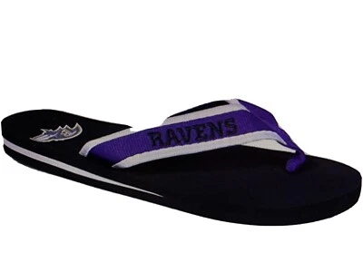 Baltimore Ravens NFL Men's Contour Flip Flops - NWT - Image 1 of 4