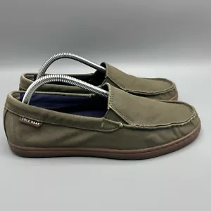 Cole Haan Canvas Slip On Green Casual Shoes Mens Size 8.5M - Picture 1 of 10