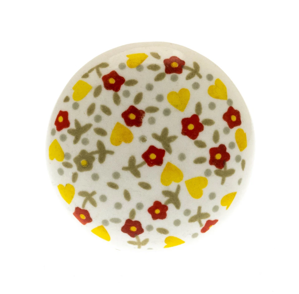 Cupboard Knobs Cabinet Drawer Handles Pulls Ceramic in Green, Yellow, Orange - Image 1 of 1