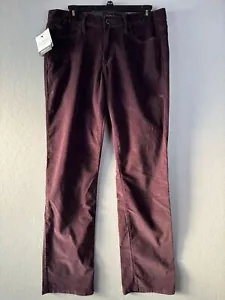 Calvin Klein Women’s Pants 12x32 Burgundy Power Stretch Straight Leg Slim 2600 - Picture 1 of 17