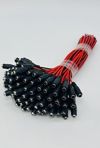 Security Camera Power Cable Plug Connectors Female 12V 5A DC CCTV 100 Count NEW - Picture 1 of 1