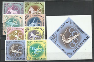 OLYMPIC SHARJAH, YV # 46/53 + BL 5, MNH - Picture 1 of 1