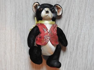 Ancien et adorable petit ours de 14cm, membres articulés, peu accompagner poupée - Foto 1 di 16
