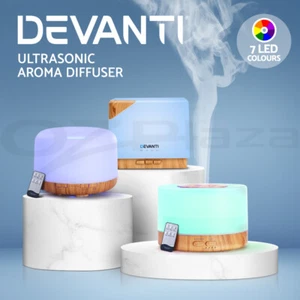 Devanti Aromatherapy Diffuser Aroma 500ml Ultrasonic Humidifier Essential Oils - Picture 1 of 55