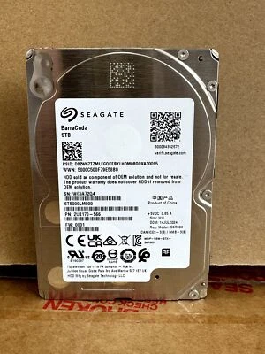 ST5000LM000 Barracuda SEAGATE 5TB 2.5 128MB SATA Hard Drive 100% Generic FW NEW - Image 1 of 4