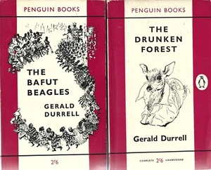 Gerald Durrell Vintage Penguin Book Bundle x2 Drunken Forest Bafut Beagles 1961 - Picture 1 of 1