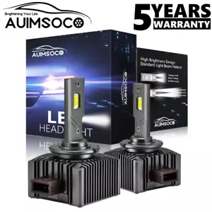 D1S D1R LED Headlights High Low Beam Bulbs 200W Super Bright 6000K Cool White - Picture 1 of 15