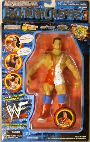 Kurt Angle WWF Wrestlmania Back Talkin Crushers 3 action figure NIB NIP Cover