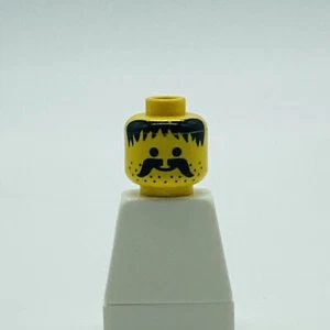 Lego Minifigure Head Royal Knights Moustache, Stubble and Messy Hair - Picture 1 of 2