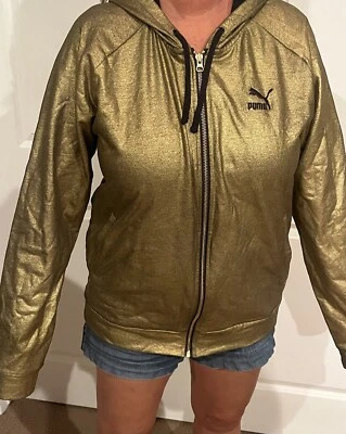 Original PUMA Generación X SUDADERA CON CAPUCHA VASHTIE DORADA Hombre’s Hip Hop Limited XL Foto 1 de 3