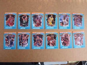1990 FLEER NBA ALL STARS conjunto de 12 cartas Barkley Bird Johnson Jordan Thomas Malone - Imagen 1 de 24