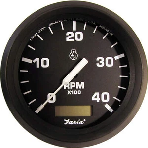 Tacómetro Faria 32834 euros con medidor de horas 4000 rpm td9102 - Imagen 1 de 3