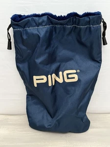 Zapato de golf PING azul bolsa peluda forrada de piel accesorios bolso con cordón - Imagen 1 de 2