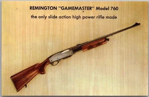 Vintage REMINGTON RIFLES Advertising POSTCARD "Gamemaster Model 760" Unused - Picture 1 of 2