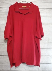 Roundtree &Yorke Gold Label Red Polo Shirt 4XB Short Sleeve - Picture 1 of 3
