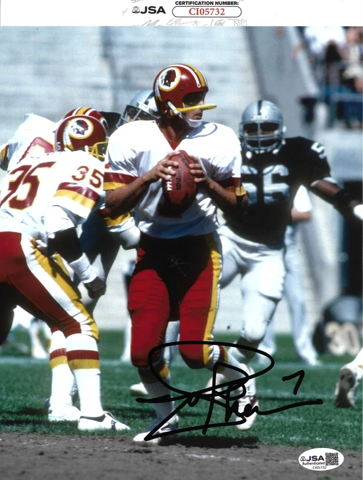 JOE THEISMANN signed auto WASHINGTON REDSKINS 8X10 photo w/ COA JSA CI05732 - Image 1 of 1