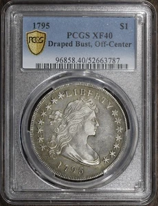 1795 (XF40) Draped Bust Silver Dollar $1 PCGS - Off Center (Small Eagle) - Picture 1 of 2