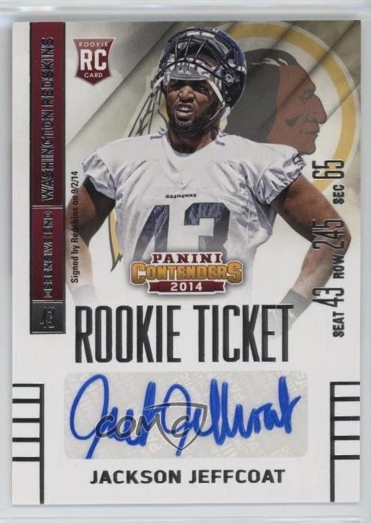 2014 Panini Contenders Jackson Jeffcoat (Helmet Up) #134 Rookie Auto RC - Image 1 of 2