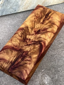 "Tablero de losa de madera de burl de palo de rosa bloque de madera para carpintería 7,2"" x 3,03"" D105" - Imagen 1 de 13