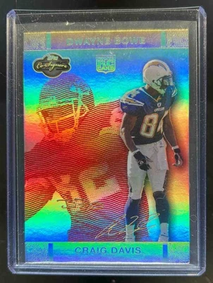 2007 Topps Cofirmantes Craig Davis Dwayne Bowe Cambiando Caras Holograma Rojo #12/50 Foto 1 de 2