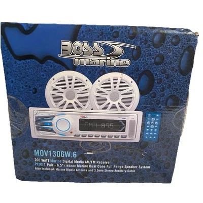 BOSS MP3 USB Marine digital am/fm Audio  System Pkg With 2 Speakers New Open Box - Image 1 of 4
