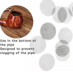 100Pcs Smoking Pipe Filter Screens Round Filters Stainless Steel Mesh for Gifts - Picture 1 of 16
