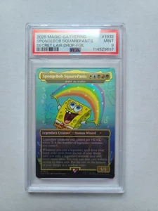 MTG SpongeBob SquarePants FOIL PSA 9 MINT SpongeBob Magic Card SLD #1932 - Picture 1 of 6