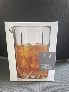 "Vaso mezclador de cóctel con pedestal de cristal sin plomo Viski - 4,2 x 3,65 x 5,5"" nuevo en caja" - Imagen 1 de 2